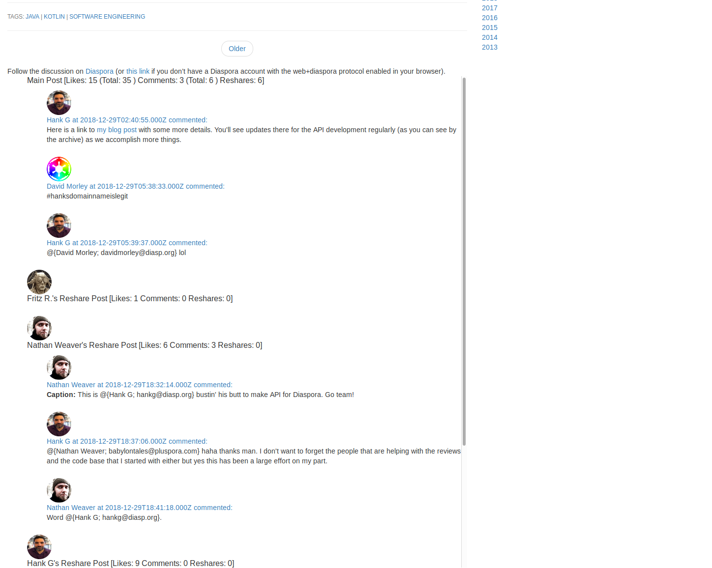 First Discussion Forum Picture