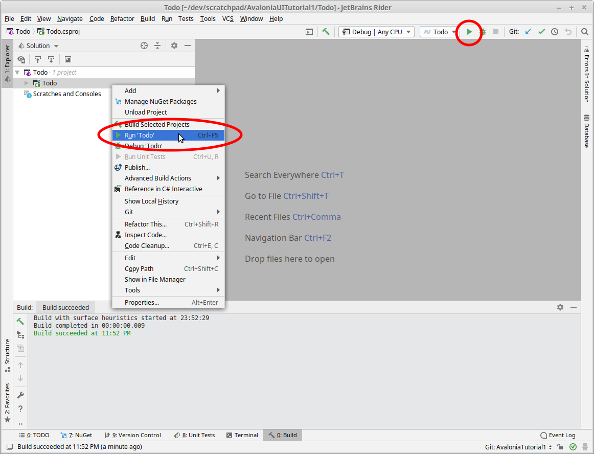 JetBrains Rider Run Locations