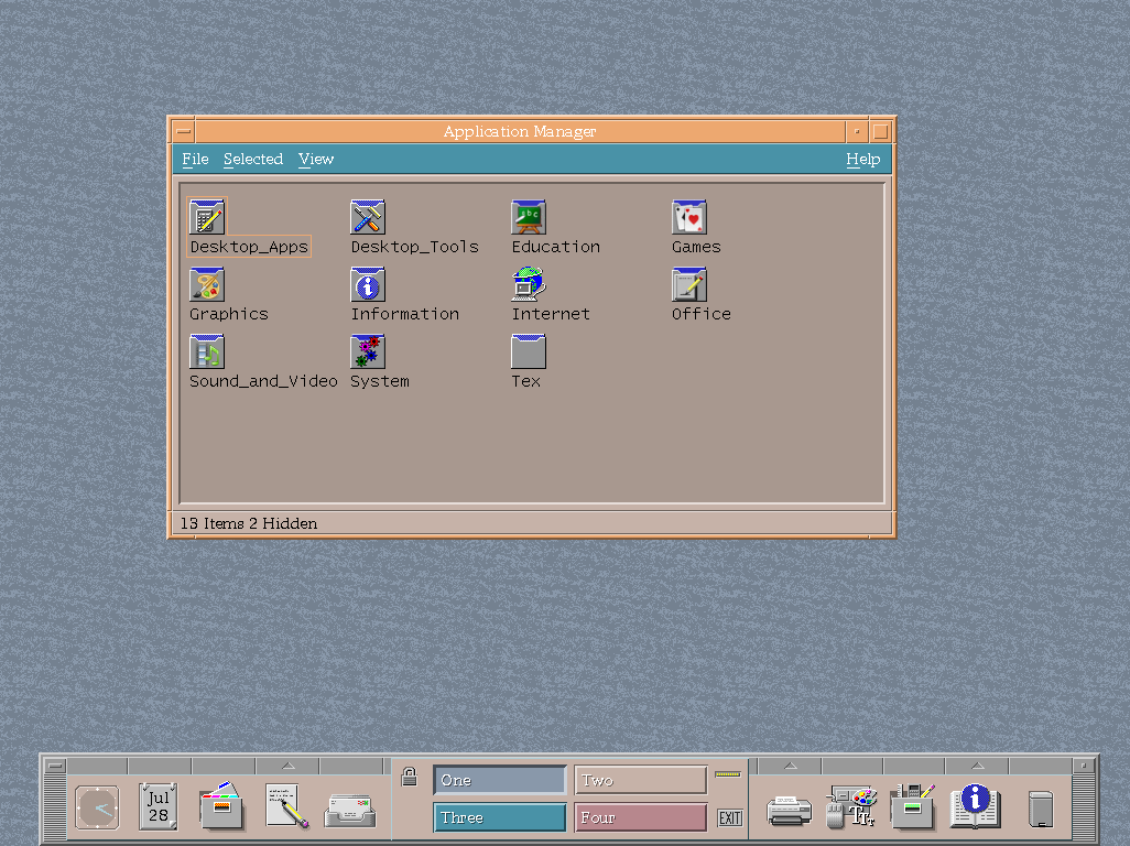 Screenshot of CDE ApplicationBrowsing