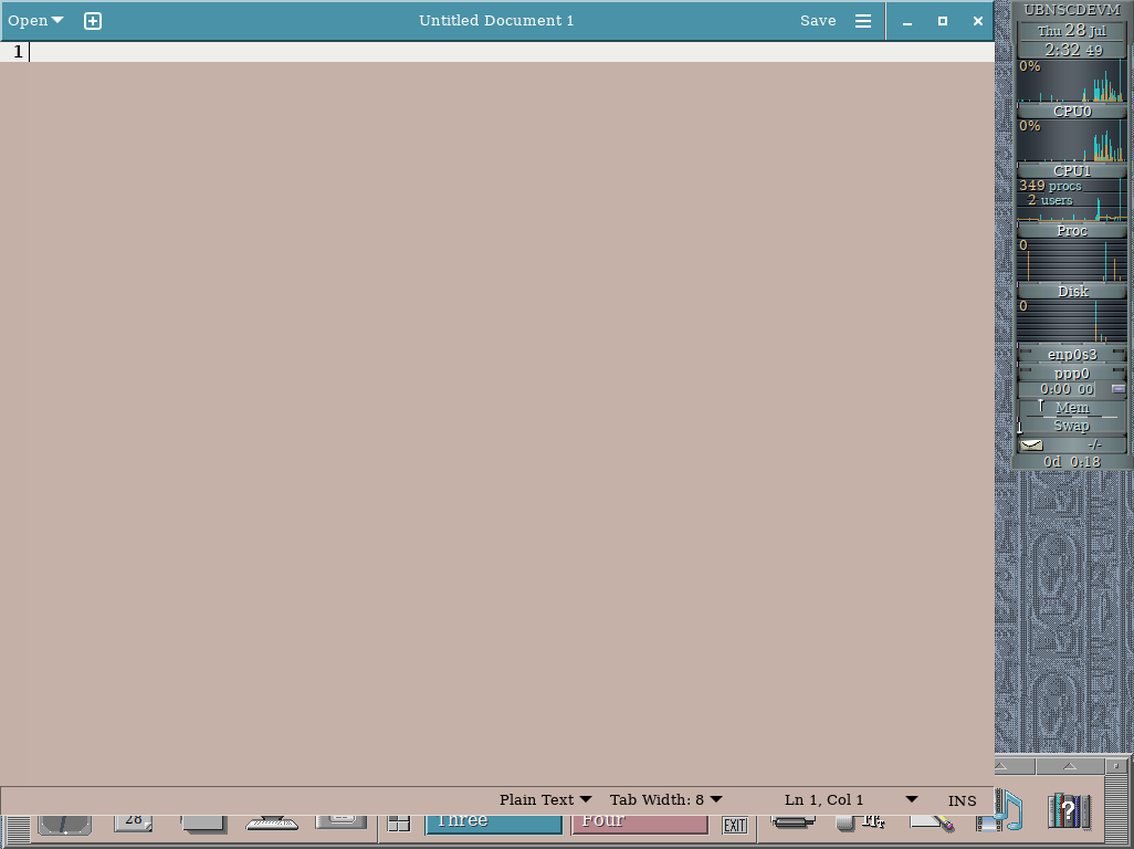 Screenshot of NsCDE Text Editor (GEdit)